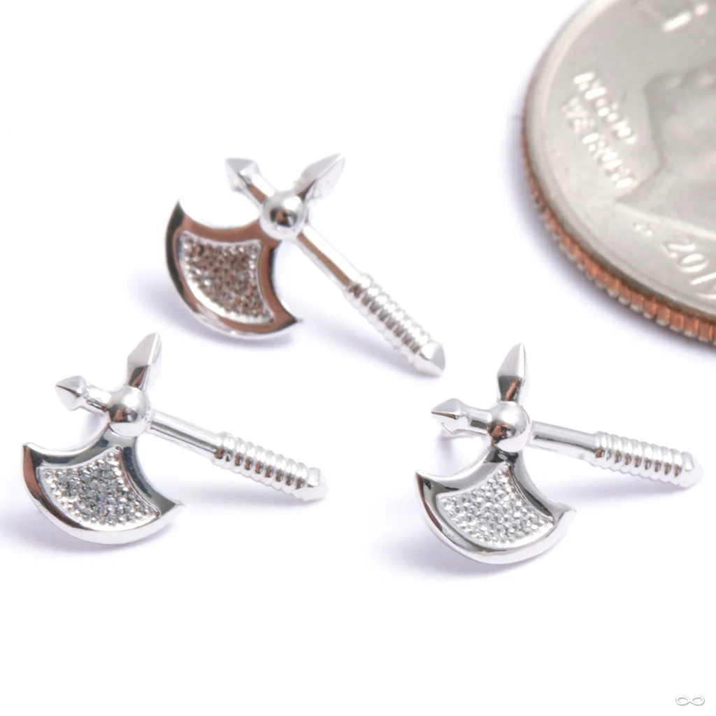 Battle Axe Press-fit End in Gold from Auris Jewellery - Image 3