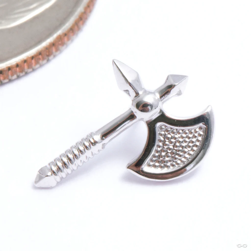 Battle Axe Press-fit End in Gold from Auris Jewellery - Image 4