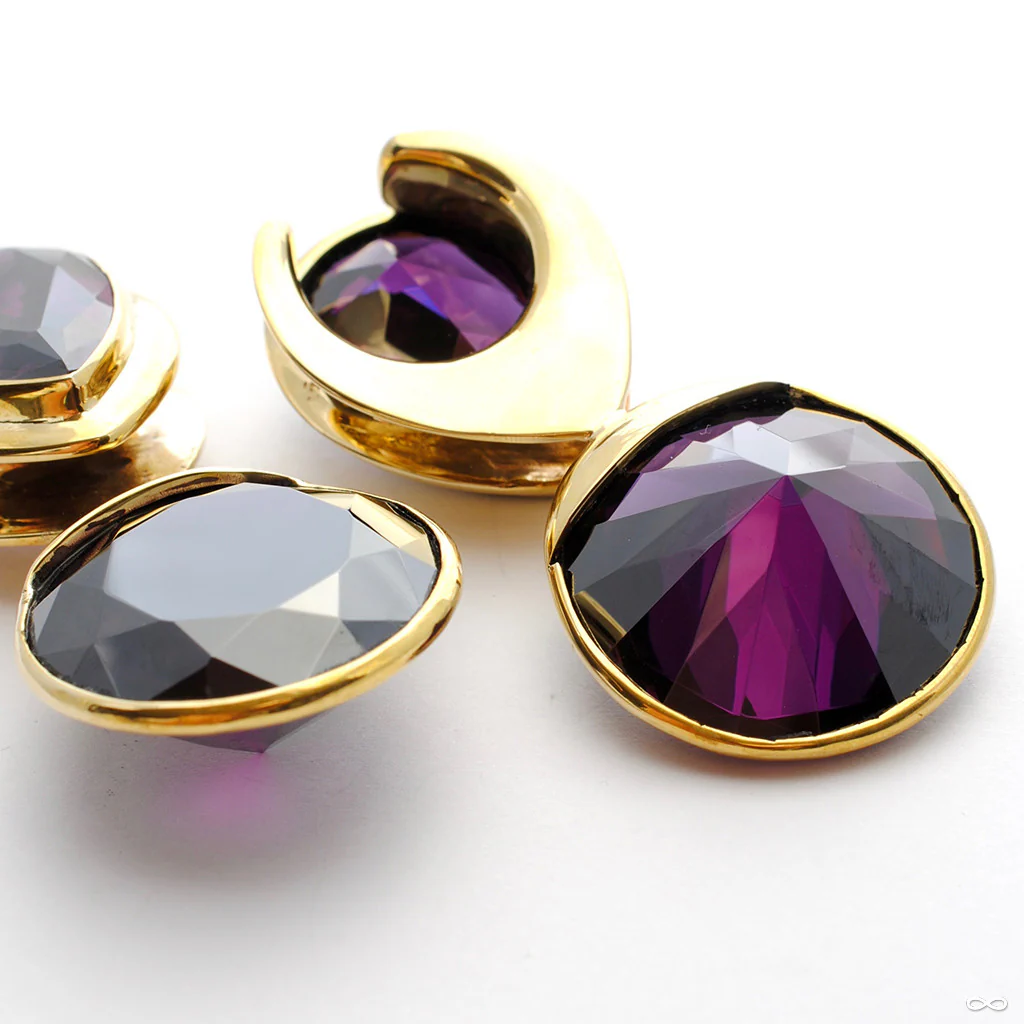 Saddle Spreader Weights with Purple CZs in 7/8" from Diablo Organics - Image 3